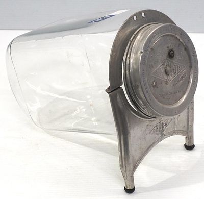 Aridor glass country store candy dispenser, 13"L x 10"H