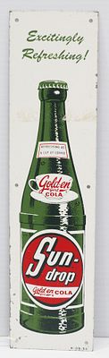 Sun-Drop Gold-en Cola door push. 3"x12" SST Sun-Drop Gold-en Cola door push