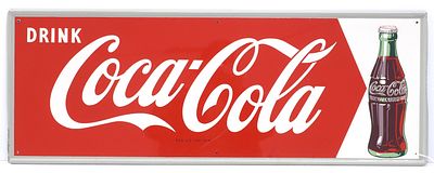 Drink Coca Cola sign. NOS 32"x12" SST Drink Coca Cola sign - Excellent Condition Excellent