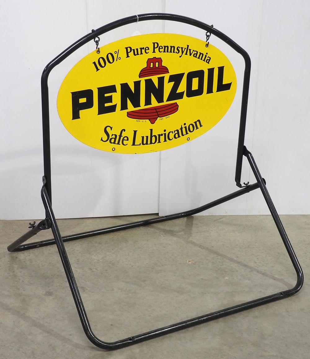 Lot 1182: Pennzoil Safe Lube sign
