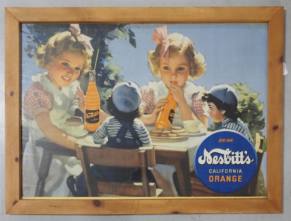 Lot 1261: Nesbitt's California Orange drink poster