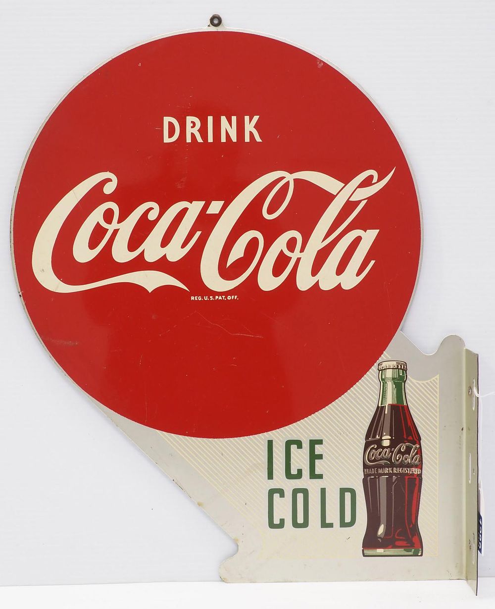 Lot 1288: Drink Coca Cola, Ice Cold sign