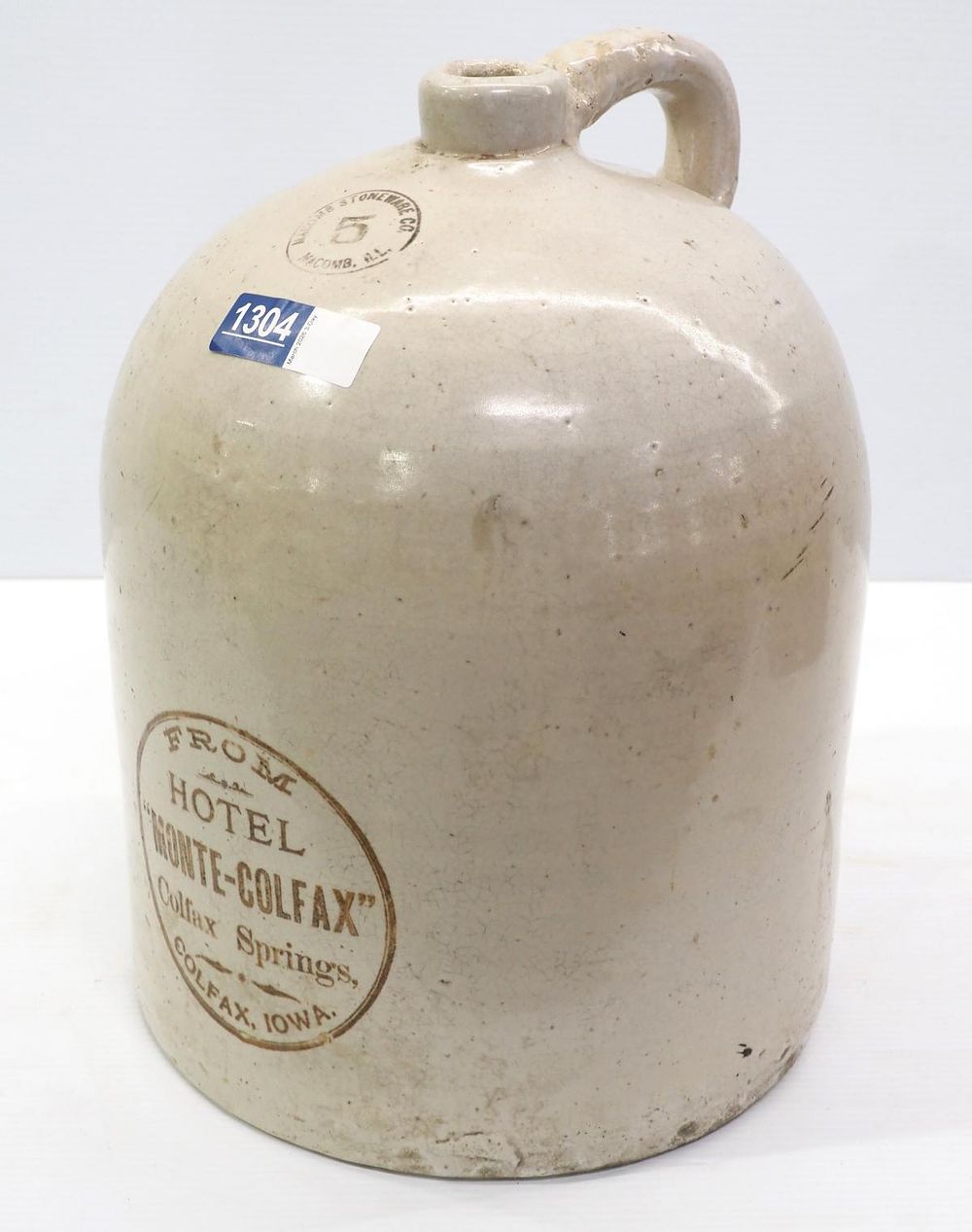 Lot 1304: 5-gallon crock jug