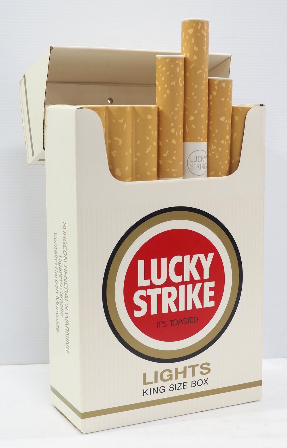 Lot 1379: Lucky Strike cigarette box store display