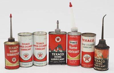 (7) Assorted Texaco lubricant tins