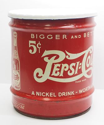 Pepsi=Cola ice cooler container. 15"x16" Pepsi=Cola ice cooler container