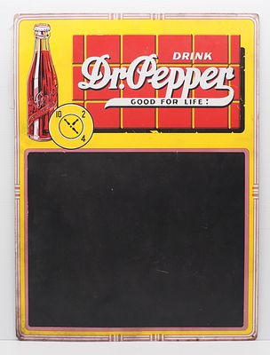 Dr. Pepper chalkboard sign. 17.25"x23.25" SST Dr. Pepper chalkboard sign