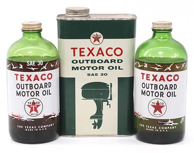 (3) Texaco Outboard Motor Oil products