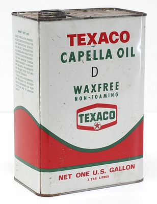1-gallon Texaco Capella Oil tin