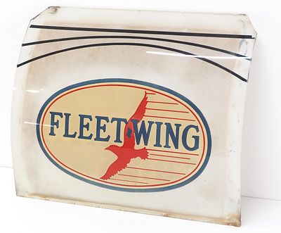 Fleetwing gas pump glass. 14.5"x12" convex Fleetwing gas pump glass * * Shipping not available 