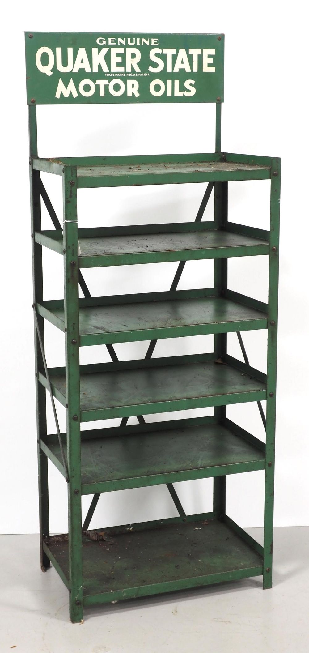 Lot 181: Quaker State Motor Oils floor display rack