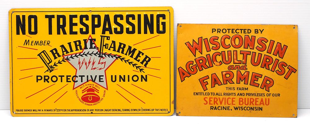 Lot 219: (2) SST embossed signs