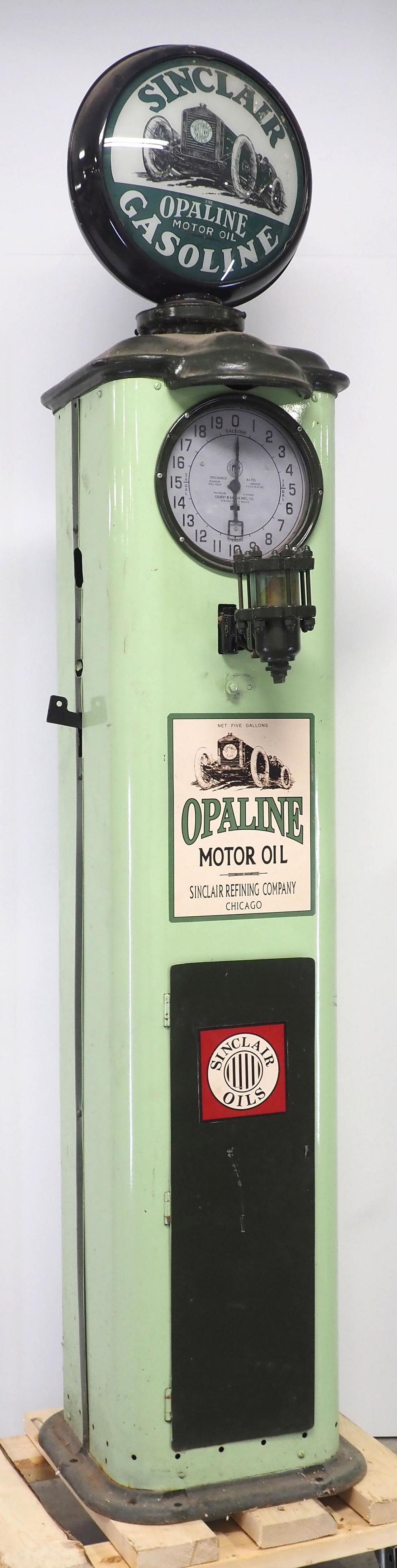 Lot 282: Gilbert & Barker Clock Face gas pump
