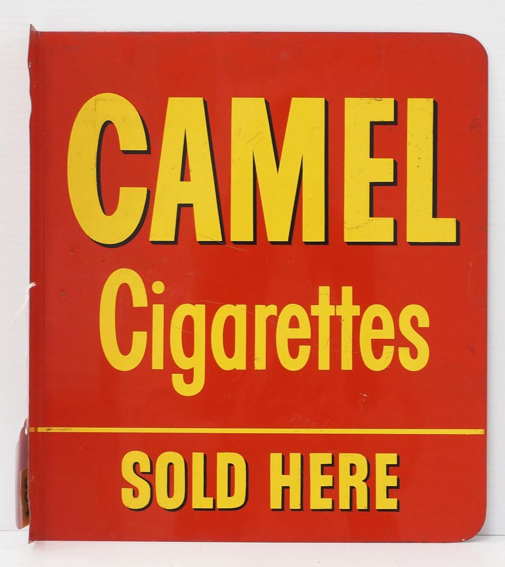 Lot 334: Camel Cigarettes Sold Here sign