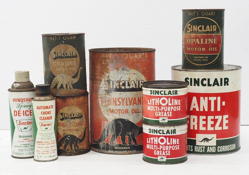 Lot 364: (9) Assorted Sinclair product tins
