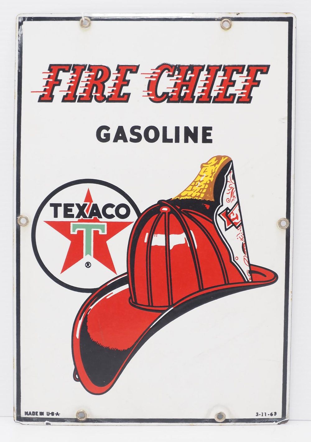 Lot 374: Texaco Fire Chief Gasoline Sign