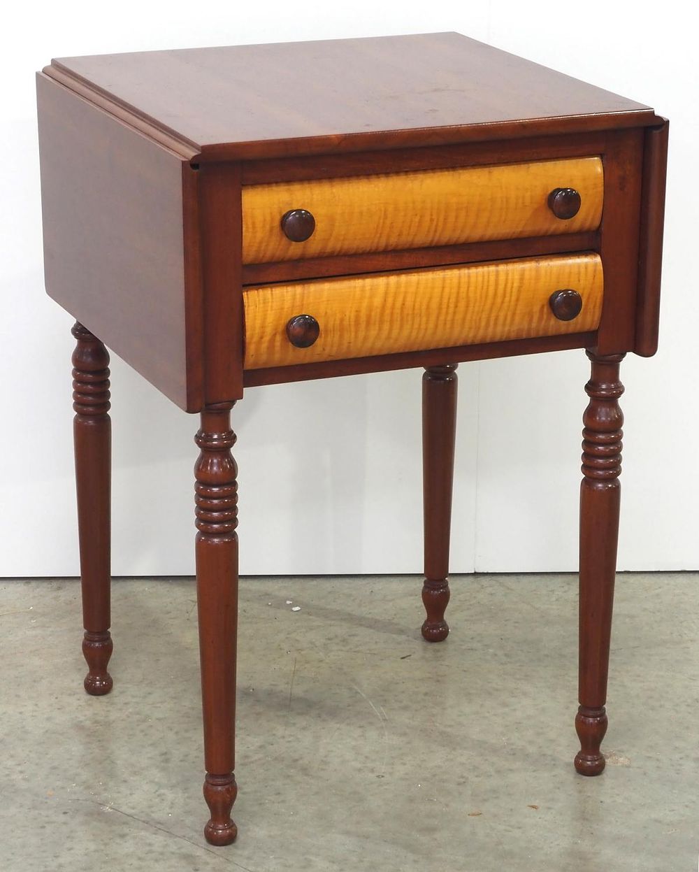 Lot 167: 19th Century American Sheraton Drop Leaf Side Table