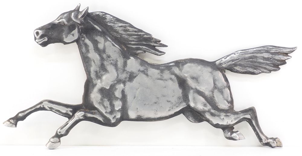 Lot 197: Cast aluminum cut-out horse