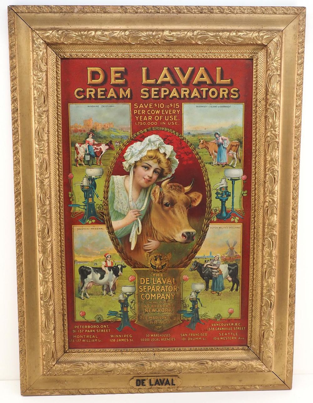 Lot 235: DeLaval Cream Separators sign