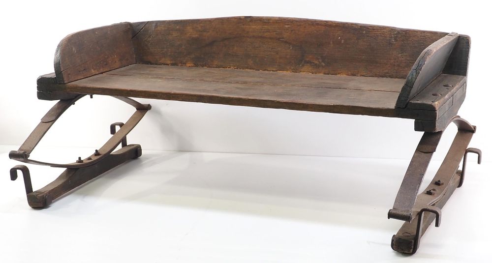 Lot 326: Pinnacle wooden box wagon seat