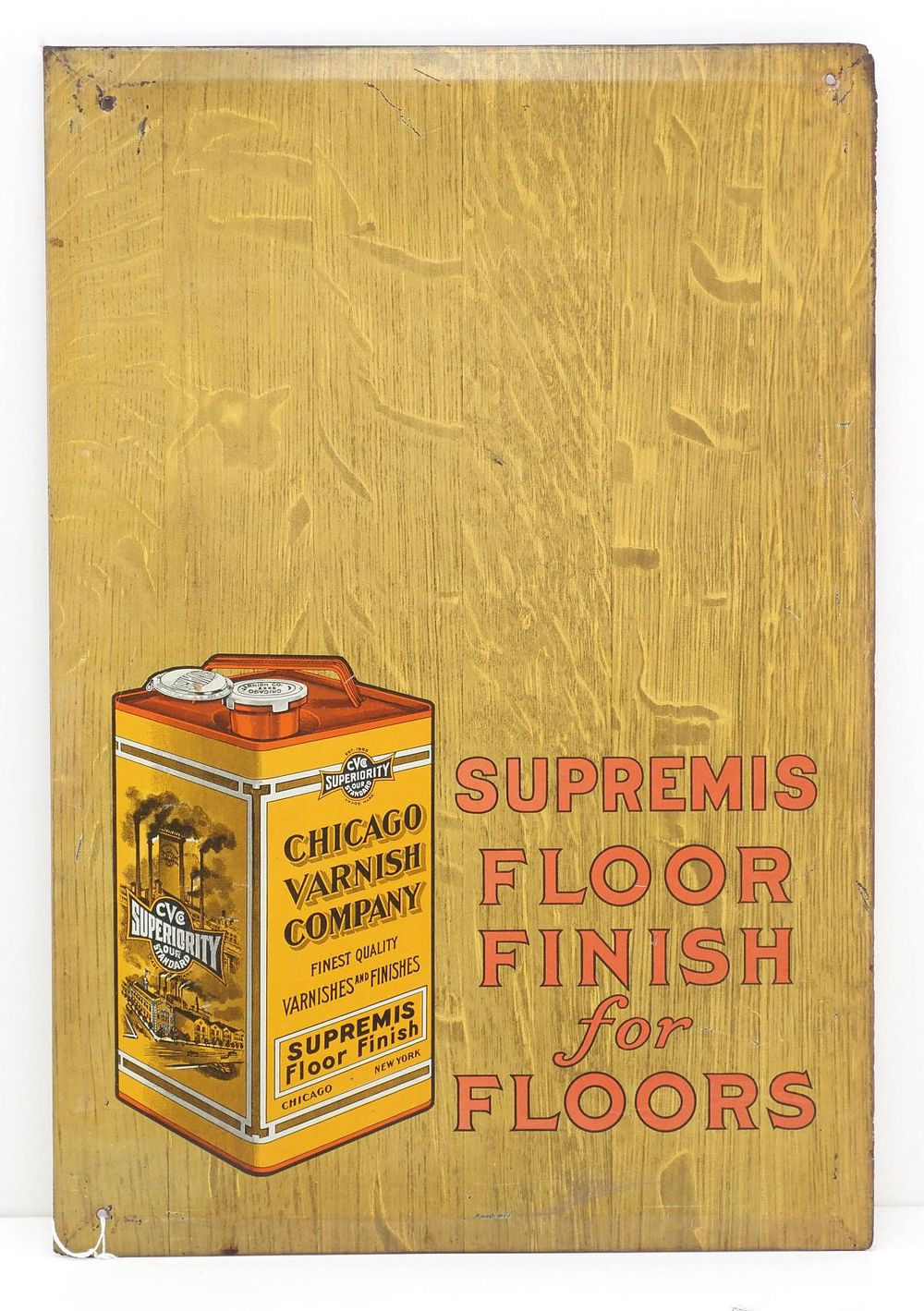 Lot 639: Chicago Varnish Company sign