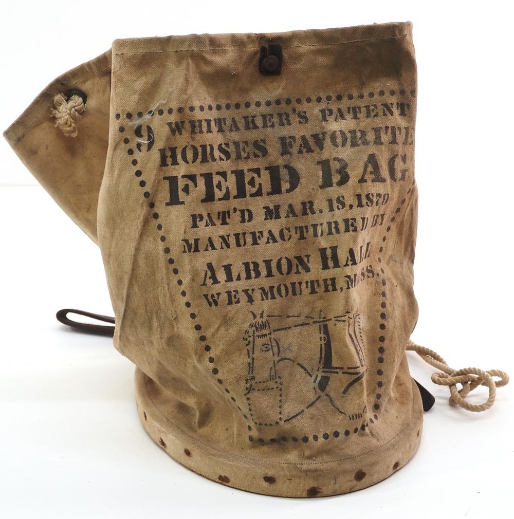 Lot 640: Whitakers patent horse bridle feed bag