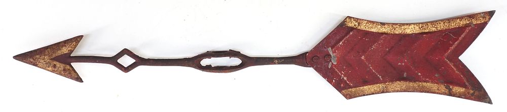 Lot 663: National red and gold weathervane arrow