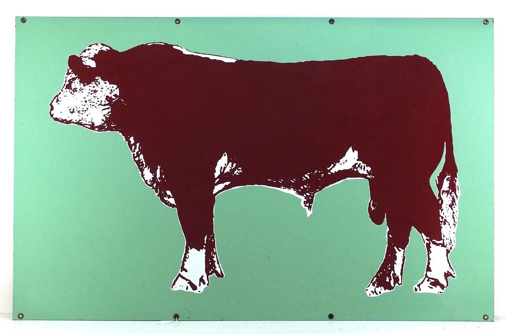 Lot 769: Hereford bull sign