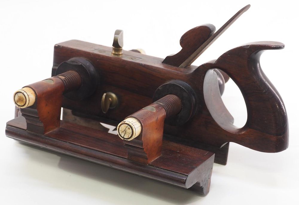 Lot 855: Rosewood Plow plane with fancy tips