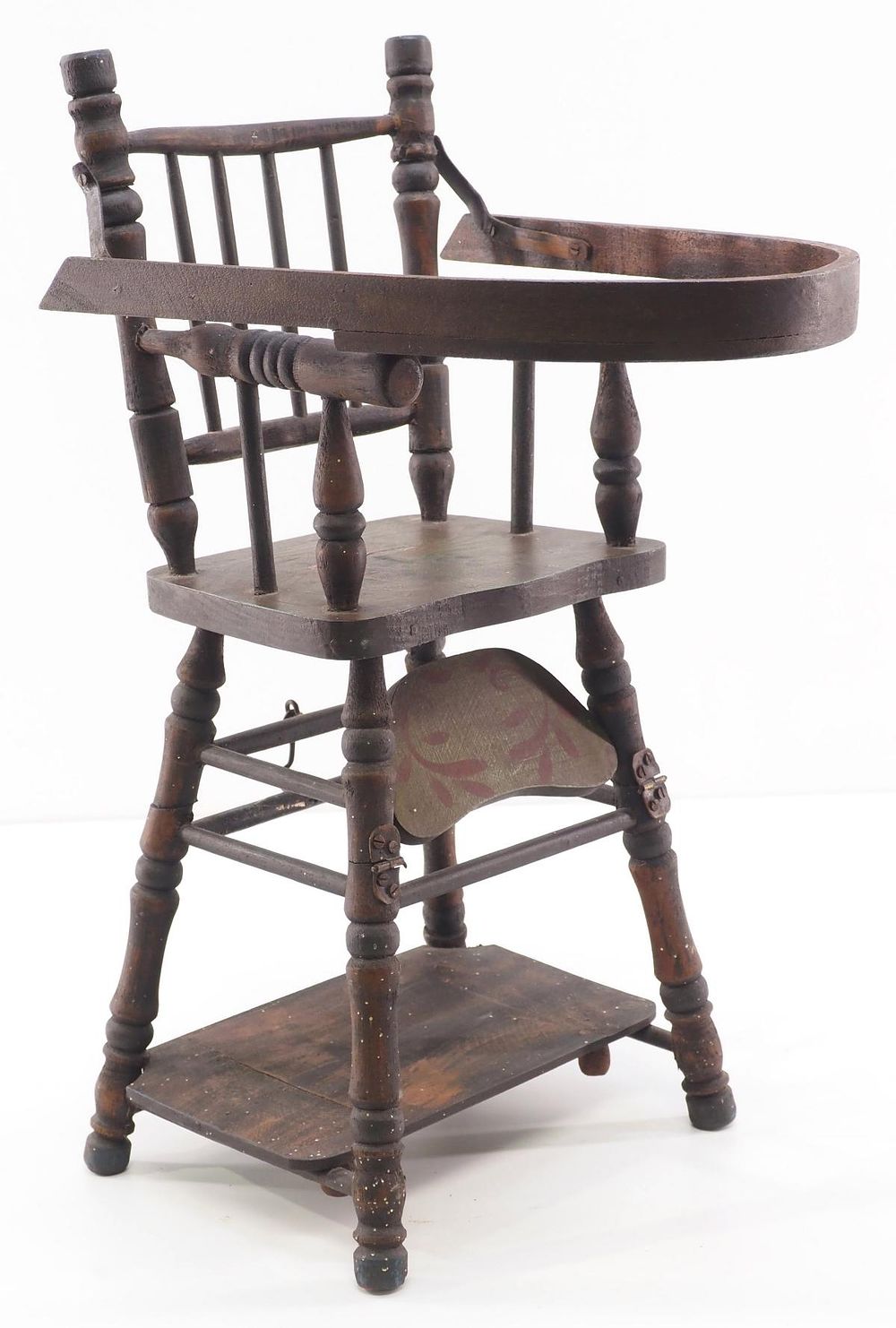 Lot 1271: Wooden child's size convertible high chair
