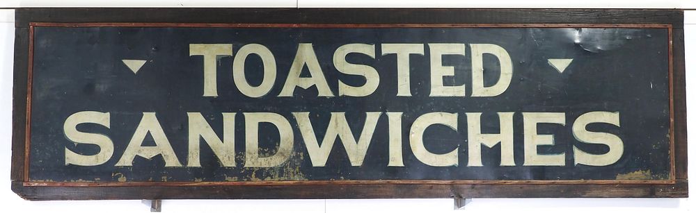 Lot 1319: Toasted Sandwiches sign