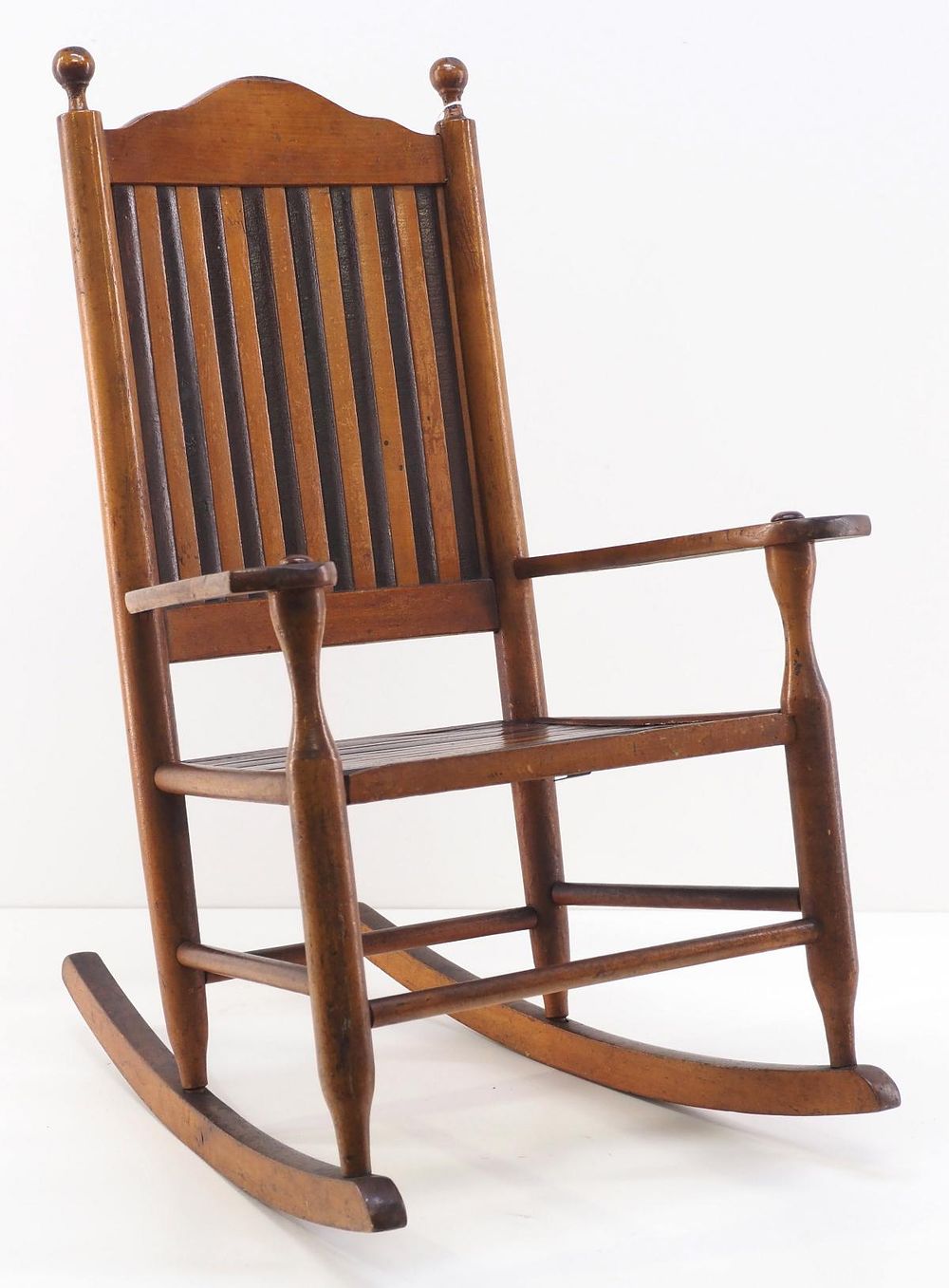 Lot 1348: Early wooden child's rocker