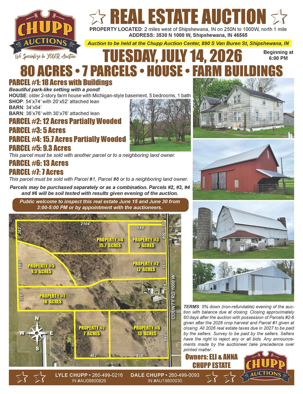 Auction Details and Photos. REAL ESTATE AUCTION 
PROPERTY LOCATED: 2 miles west of Shipshewana 