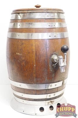 Boweys Root Beer wooden dispenser barrel with 1 spigot, 28"H * * NOT ELIGIBLE FOR IN-HOUSE 