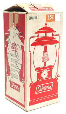 NIB Coleman 200A red gas lantern, opened but unassembled