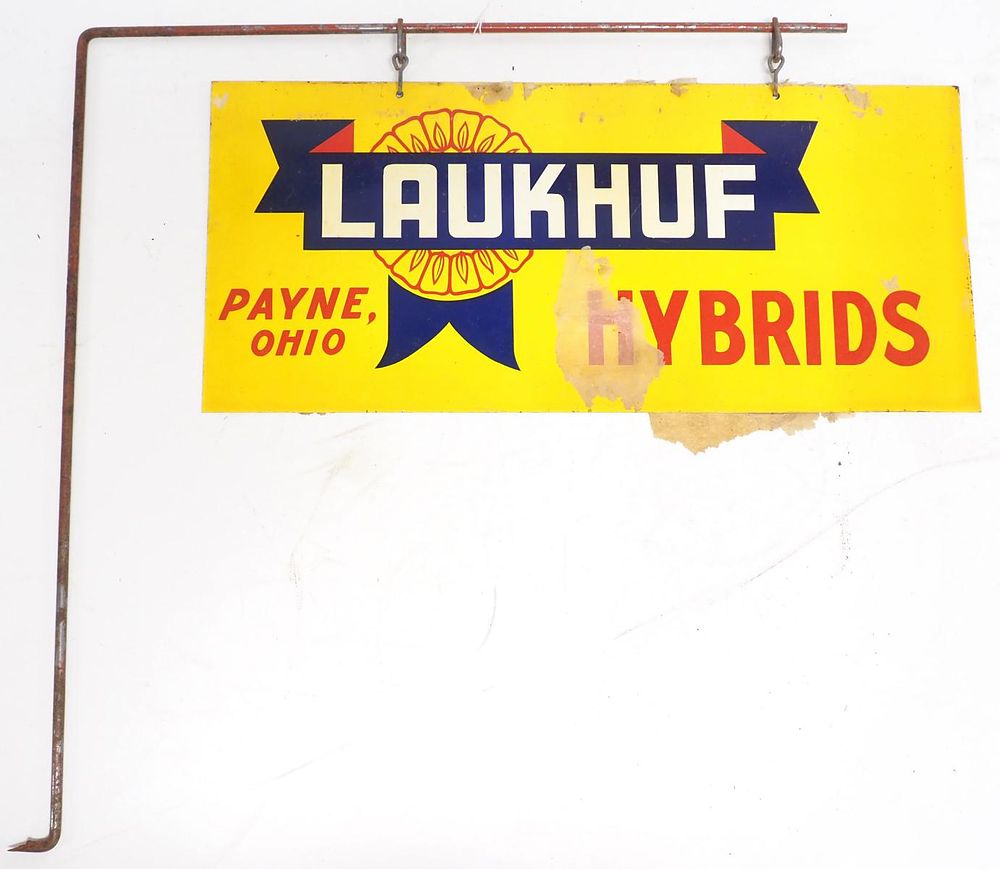 Lot 253: Laukhuf Hybrids fence sign