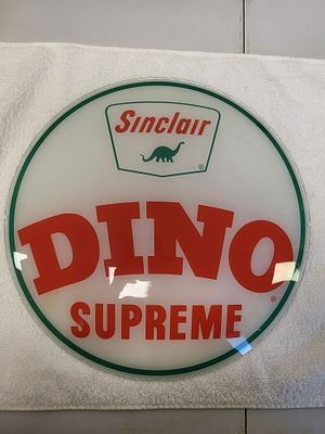 (2) Sinclair glass gas pump globe lenses