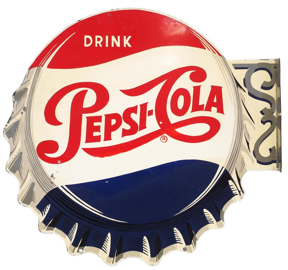 Lot 364: Drink Pepsi-Cola sign