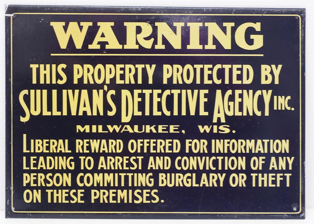Lot 380: Sullivan's Detective Agency sign