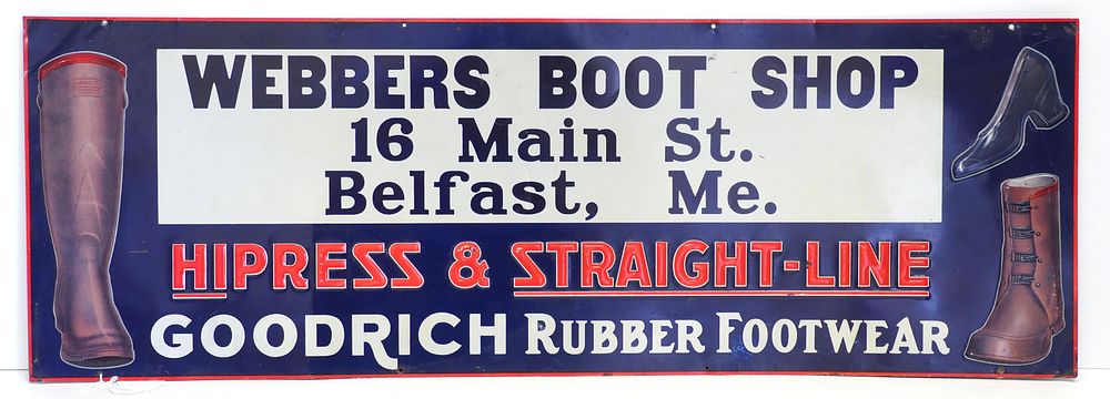 Lot 391: Goodrich Rubber Footwear dealer sign