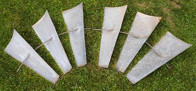 (2) Sections of galvanized windmill fan, blades 29"H