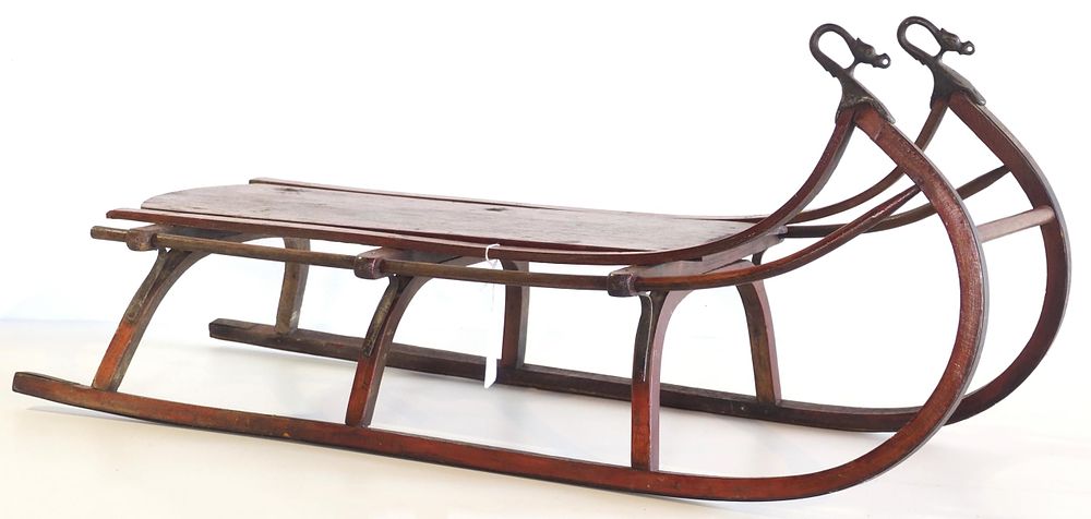 Lot 682: Wooden child's sled