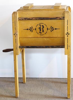 Blanchard No.4 floor model butter churn, original paint - missing knob on top * * NOT ELIGIBLE 