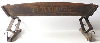 Turnbull box wagon seat with good original paint and stenciling * * NOT ELIGIBLE FOR IN-HOUSE 