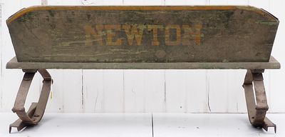 Newton box wagon seat with good original paint and stenciling * * NOT ELIGIBLE FOR IN-HOUSE 