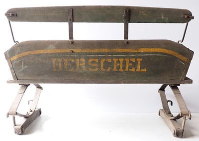 Herschel box wagon seat with good original paint and stenciling * * NOT ELIGIBLE FOR IN-HOUSE 