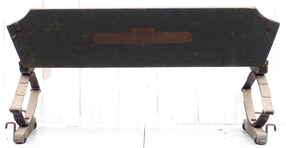 Lot 718: International Harvester Corp. box wagon seat