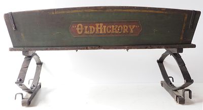 RARE Old Hickory box wagon seat - WOW!. RARE Old Hickory box wagon seat with very good original 