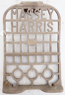 Massey Harris cut-out implement step, stamped 1343 at top