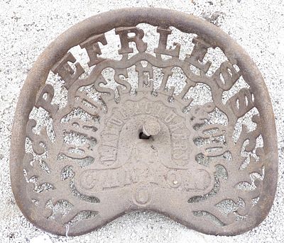 Peerless, C. Russel & Co. Canton cast iron seat